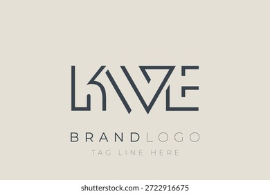 KWE abstract letter logo design. Modern Business Logo Design With Abstract Typography and Contemporary Style