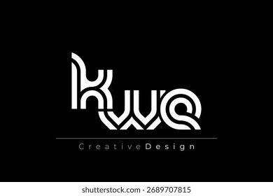 KWE Creative Unique Modern Letter Logo Design. Elegant Monogram Logo Design with Decorative Elements and Typography