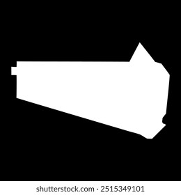 Mapa del distrito de Kweneng, división administrativa de Botsuana.