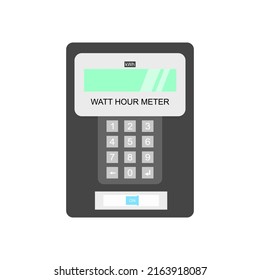 kWh metro digital con protección MCB - Vector