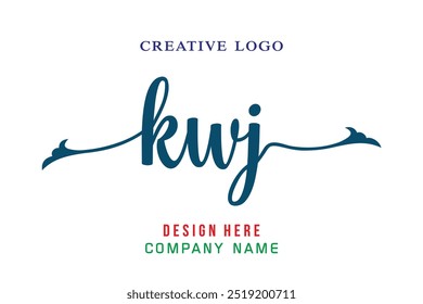 El logotipo de letras KWJ es simple, fácil de entender y autorizado