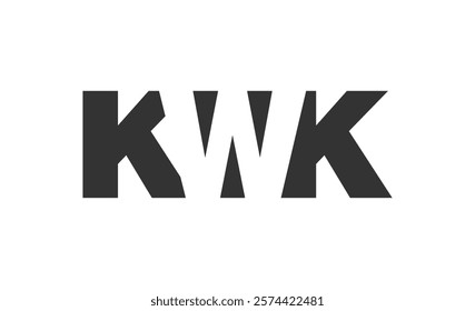 KWK logo design. Initial letter K W K bold font style for tech startups, consulting, corporate branding. Creative company name, headlines typography identity, trendy logotype. Vector illustration.