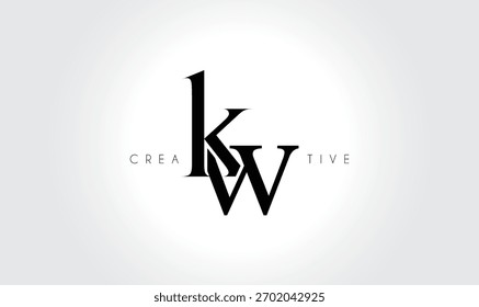 Kwkw Elegant Serif Monogram Logo – Luxury Lowercase Typographic Lettermark for Modern Branding