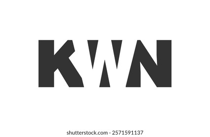 KWN logo design. Initial letter K W N bold font style for tech startups, consulting, corporate branding. Creative company name, headlines typography identity, trendy logotype. Vector illustration.