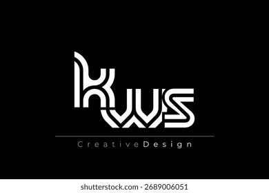 KWS Creative Unique Modern Letter Logo Design. Elegant Monogram Logo Design with Decorative Elements and Typography