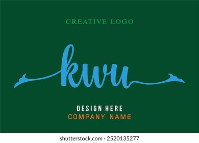El logotipo de letras KWU es simple, fácil de entender y autorizado