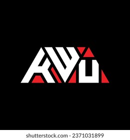 KWU Dreieck Buchstaben Logo Design mit Dreieck Form. KWU Dreieck Logo Design Monogramm. KWU Dreieck-Vektorlogo-Vorlage mit roter Farbe. Das dreieckige KWU-Logo Einfach, elegant und luxuriös.