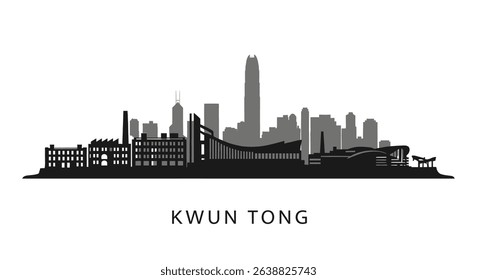 Kwun Tong Skyline Hong Kong Cityscape.