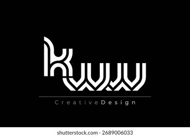 KWW Creative Unique Modern Letter Logo Design. Elegant Monogram Logo Design with Decorative Elements and Typography
