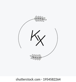 KX Beauty vector initial logo, handwriting logo of initial signature