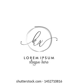 KX Initial beauty monogram logo vector