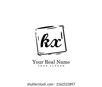 KX Initial Beauty-Monogramm-Logo, Vektorgrafik