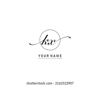 KX Initial beauty monogram logo vector