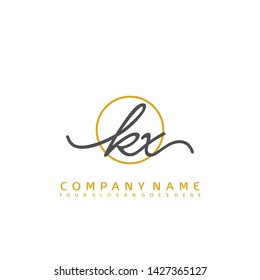 KX Initial handwriting logo concept