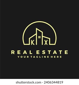 KX initials homes modern building company logo vector.eps