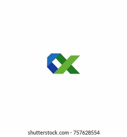 KX K X Letter Initial Logo Vector