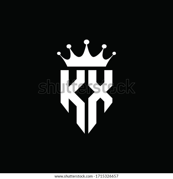 Kx Logo Monogram Emblem Style Crown Stock Vector (Royalty Free ...