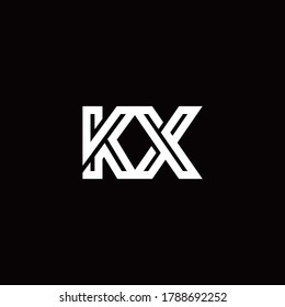 KX-Monogramm-Logo mit abstrakter Liniendesign-Vorlage