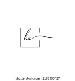 El concepto de logotipo de sigantas de KX en un diseño profesional de alta calidad que se imprimirá en cualquier medio de impresión