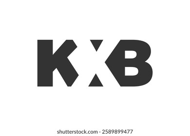 KXB logo design. Initial letter K X B bold font style for tech startups, consulting, corporate branding. Creative company name, headlines typography identity, trendy logotype. Vector illustration.