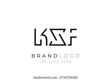 Diseño de logotipo de letra abstracta KXF. Diseño moderno del logotipo del negocio con tipografía Abstractas y estilo contemporáneo