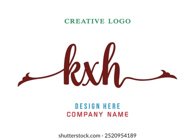 O logotipo com letras KXH é simples, fácil de entender e confiável