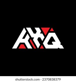 KXQ triangle letter logo design with triangle shape. KXQ triangle logo design monogram. KXQ triangle vector logo template with red color. KXQ triangular logo Simple, Elegant, and Luxurious design.