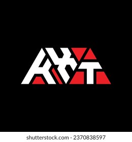 KXT triangle letter logo design with triangle shape. KXT triangle logo design monogram. KXT triangle vector logo template with red color. KXT triangular logo Simple, Elegant, and Luxurious design.