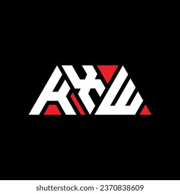 KXW Triangle Buchstaben Logo Design mit Dreiecksform. KXW Triangle Logo Design Monogramm. KXW Dreieck-Vektorlogo-Vorlage mit roter Farbe. KXW Dreieckslogo Einfaches, elegantes und luxuriöses Design.