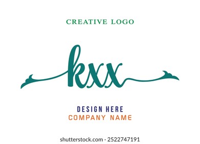 El logotipo de letras KXX es simple, fácil de entender y autorizado