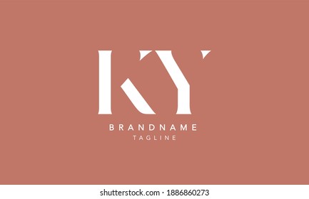 KY Alphabet initial Letter Monogram Icon Logo vector illustration