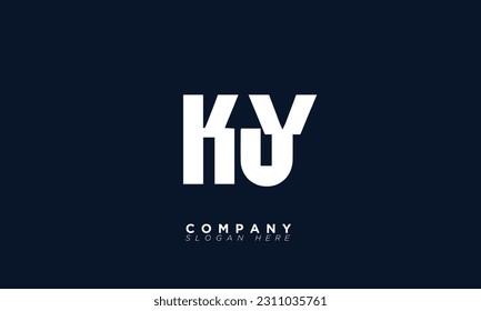 KY Alphabet letters Initials Monogram logo YK, K and Y