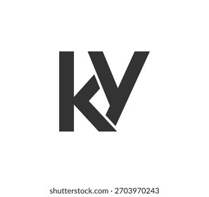 KY creative geometric initial based modern and minimal logo. Letter k y trendy fonts. Universal professional elegant techno vector design.