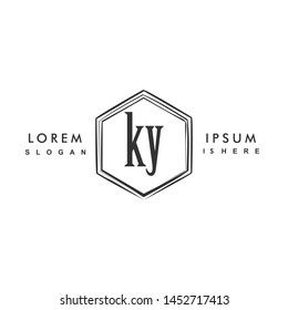 KY Initial beauty monogram logo vector