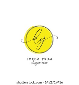 KY Initial beauty monogram logo vector