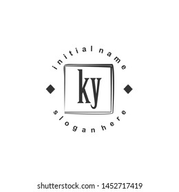 KY Initial beauty monogram logo vector