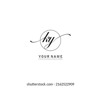 KY Initial beauty monogram logo vector