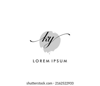KY Initial Beauty-Monogramm-Logo, Vektorgrafik