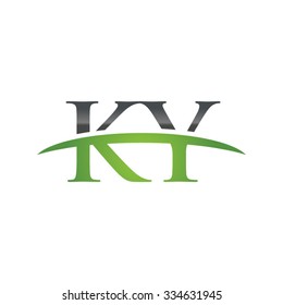 KY initial company green swoosh logo