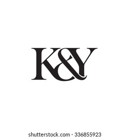 K&Y Initial logo. Ampersand monogram logo