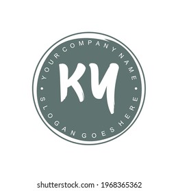 KY Initial logo Branding Brush wedding business