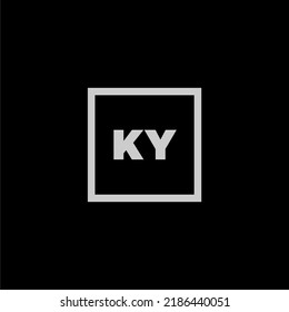 Ky Initial Monogram Logo Creative Square Stock Vector (Royalty Free ...