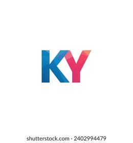 ky initials letters monogram logo