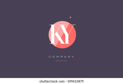 ky k y  retro vintage simple rhombus three 3 letter combination black white alphabet company logo line design vector icon template 