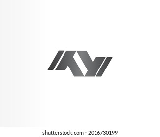 KY KK Initial icon logo design concept