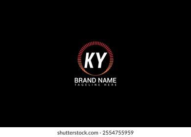 KY Letter Logo Design. Initial letters KY logo icon. Abstract letter KY K Y minimal logo design template. K Y Letter Design Vector with black Colors. KY logo,