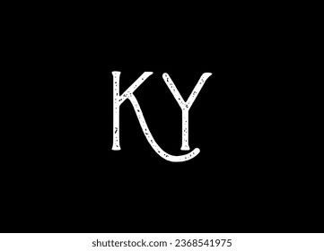 Design des KY-Briefes-Logos und des Monogrammlogos