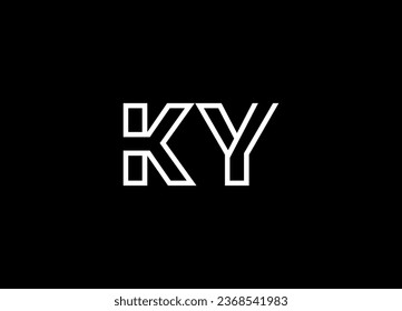 Design des KY-Briefes-Logos und des Monogrammlogos