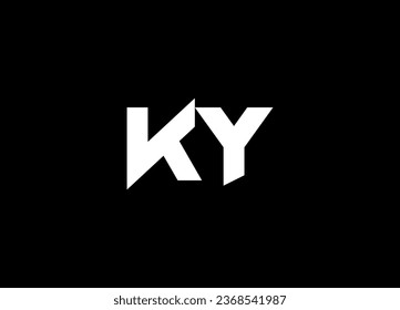 Design des KY-Briefes-Logos und des Monogrammlogos