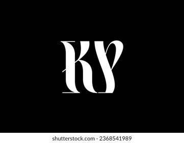KY letter logo design and monogram logo design